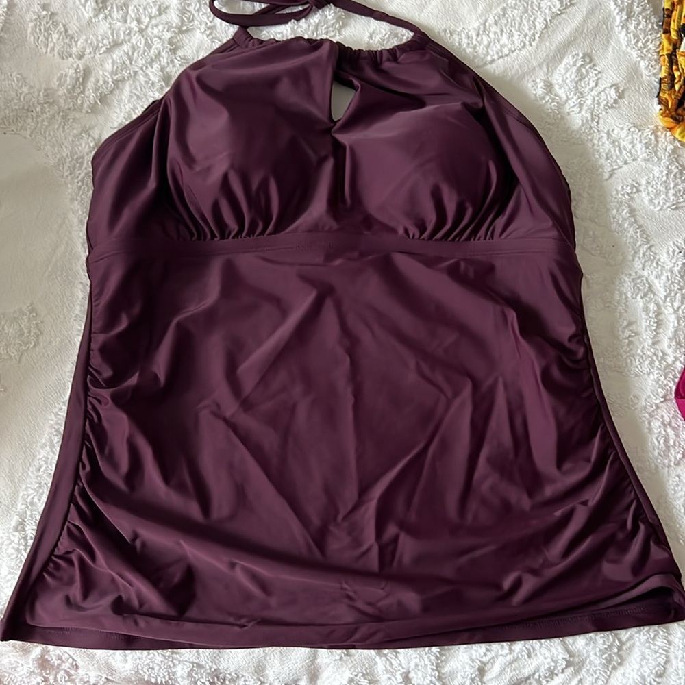 Burgundy Swim Top XL